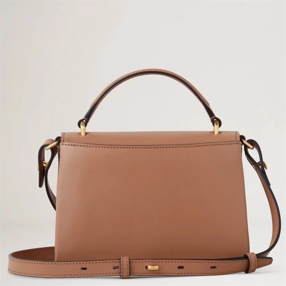 Mulberry Small Lana Top Handle Sable High Gloss Leather